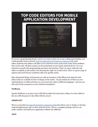 if you are a programming fanatic and do not want