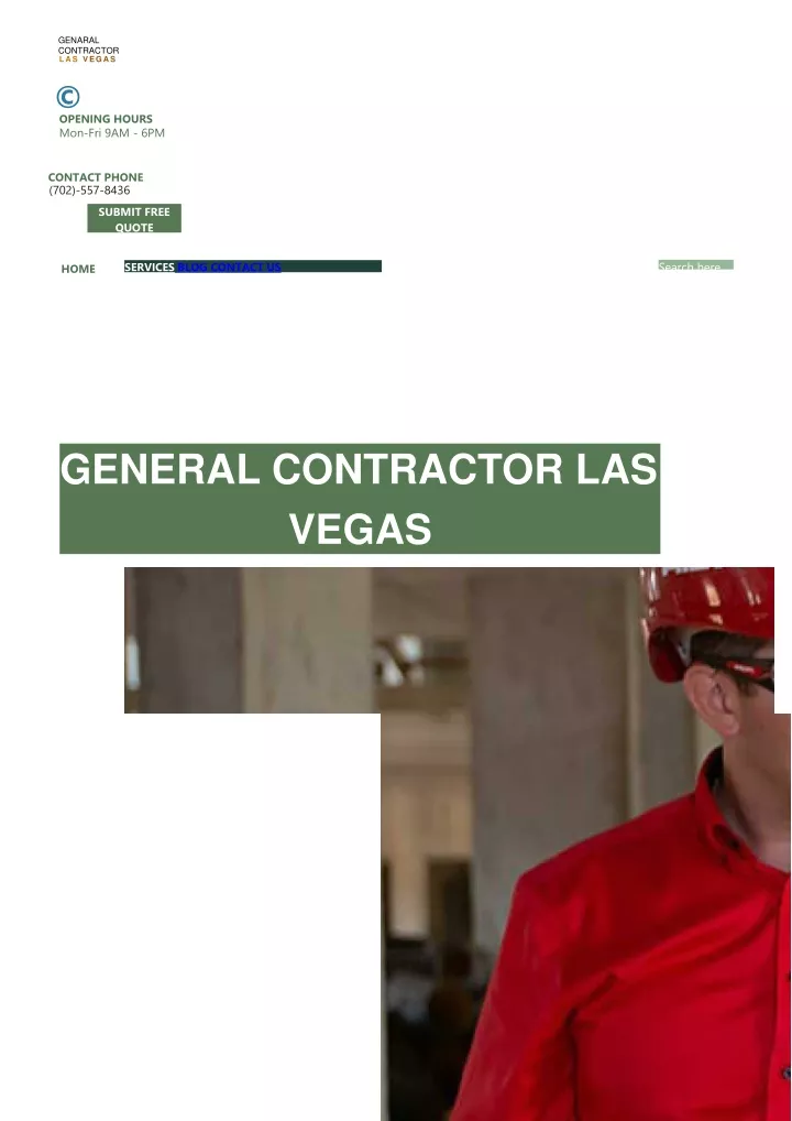 genaral contractor