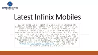 latest infinix mobiles