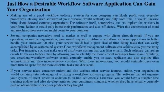 Just How a Desirable Workflow Software Application Can Gain Your Organization