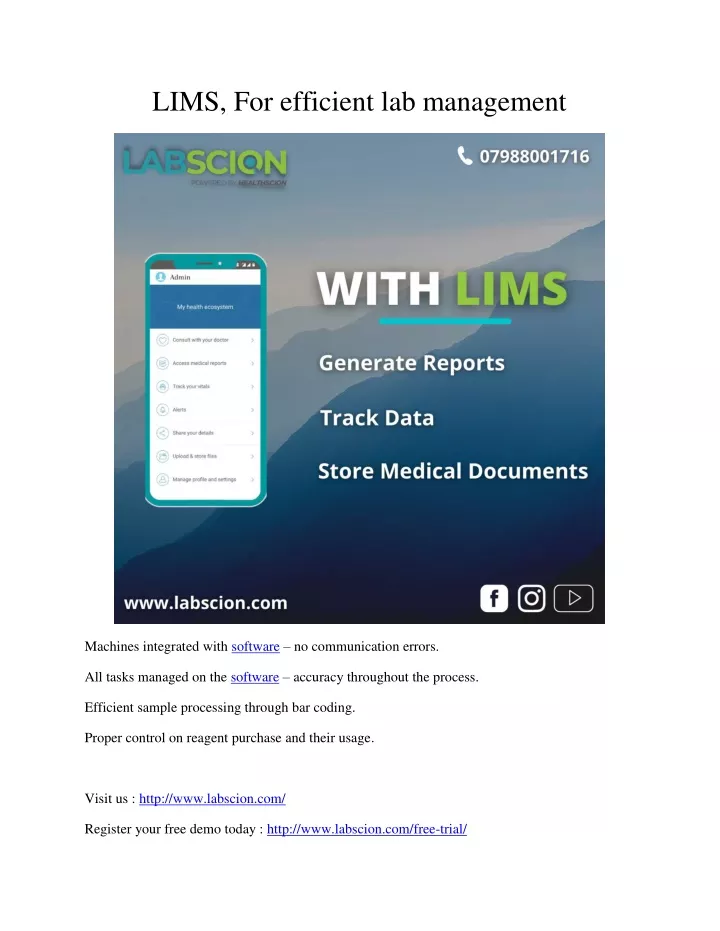 lims for efficient lab management