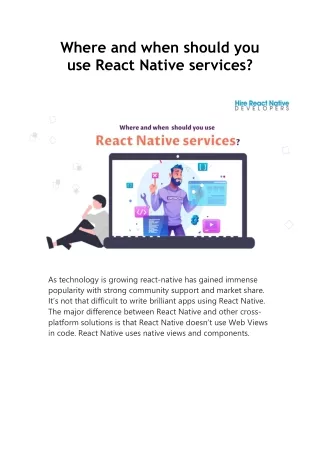Where and when should you use React Native services ?