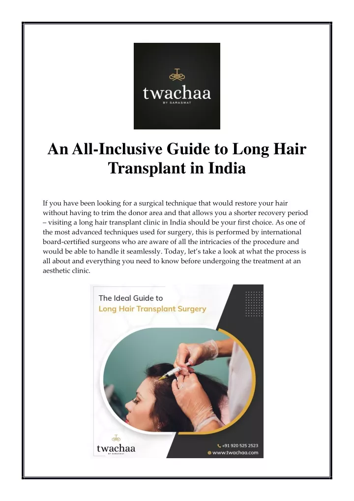 an all inclusive guide to long hair transplant