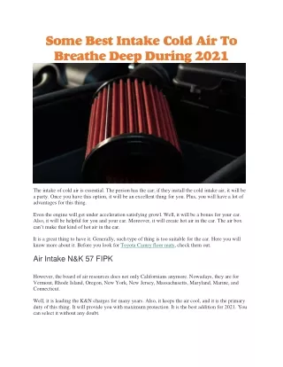 some best intake cold air to breathe deep during