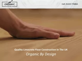 Quality Limecrete Floor Construction In The UK - Organic By Design
