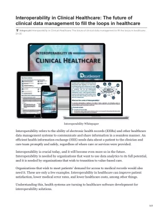 interoperability in clinical healthcare