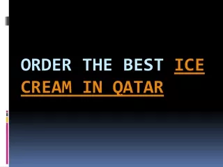 Ice cream in Qatar