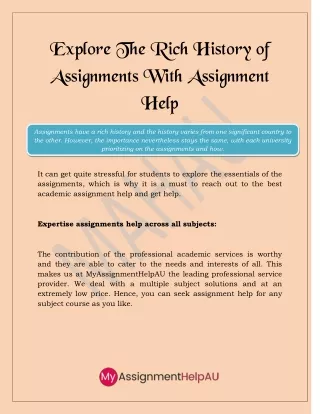 explore the rich history of assignments with