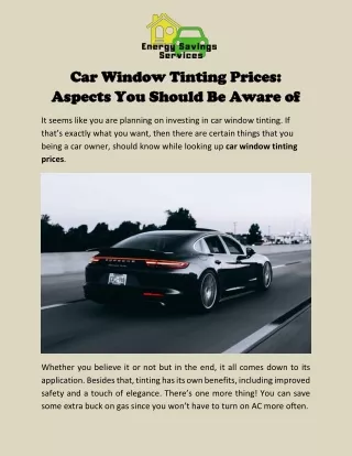 Where Can I Get The Best Car Window Tinting Services In Evansville?