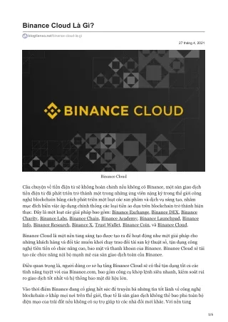 binance cloud l g
