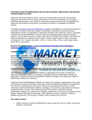 veterinary external defibrillators market 2019