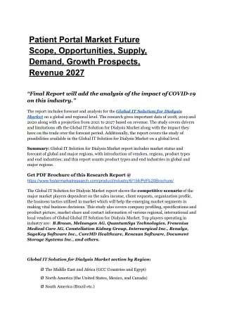 patient portal market future scope opportunities
