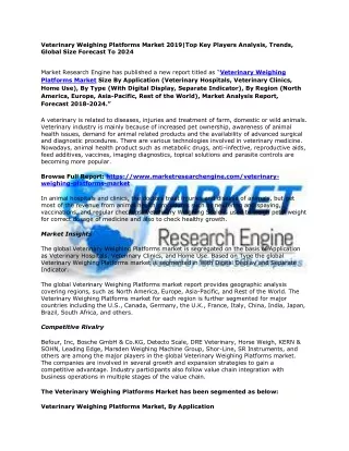 veterinary weighing platforms market 2019
