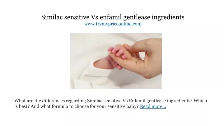 similac sensitive vs enfamil gentlease