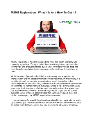 msme registration what it is and how to get it