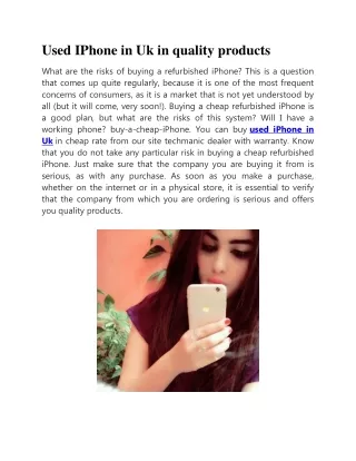 used iphone in uk in quality products