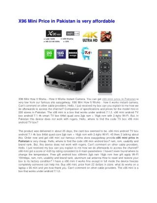 x96 mini price in pakistan is very affordable