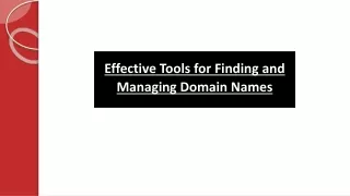 effective tools for finding and managing domain names