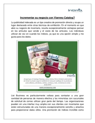 incrementar su negocio con vianney catalog