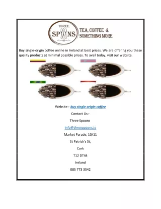 buy single origin coffee online in ireland