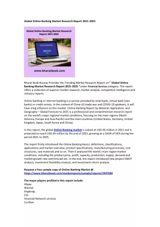 global online banking market research report 2021