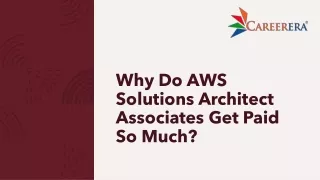 why do aws solutions architect associates