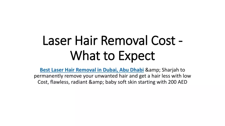 laser hair removal cost what to expect