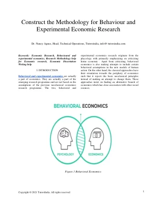 construct the methodology for behaviour