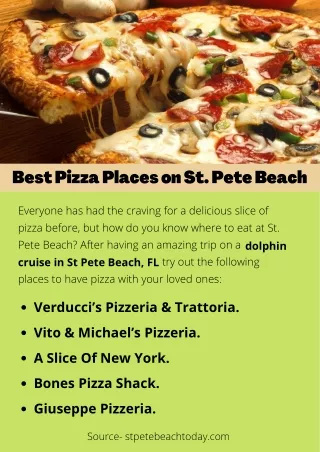Best Pizza Places on St. Pete Beach