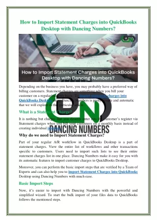how to import statement charges into quickbooks