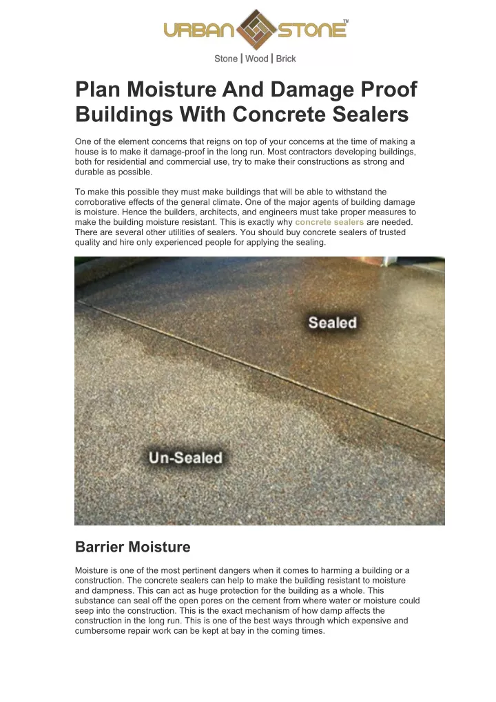 plan moisture and damage proof buildings with
