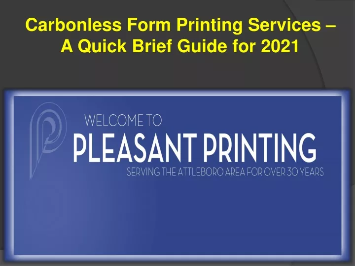 carbonless form printing services a quick brief