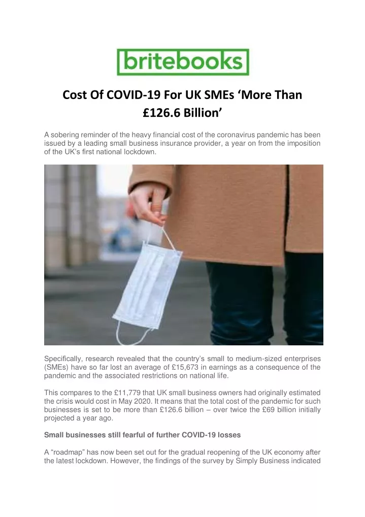cost of covid 19 for uk smes more than