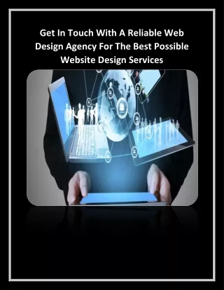 get in touch with a reliable web design agency