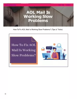 AOL Mail Is Working Slow Problem