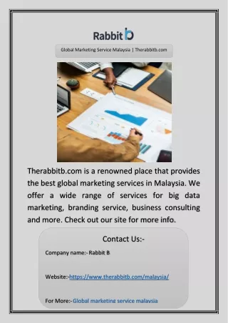 Global Marketing Service Malaysia | Therabbitb.com