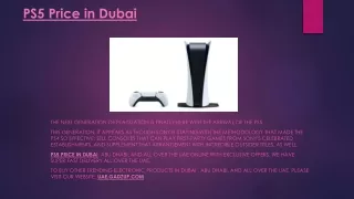 PS5 price in Duba