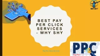 Best Pay Per Click Services - Why Shy
