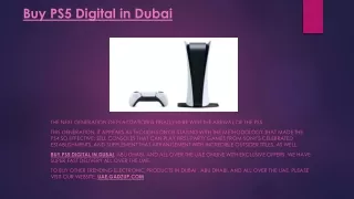 Buy PS5 Digital in Dubai