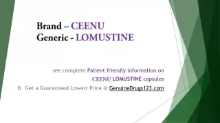 brand ceenu generic lomustine