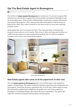 Get The Best Estate Agent In Bromsgrove