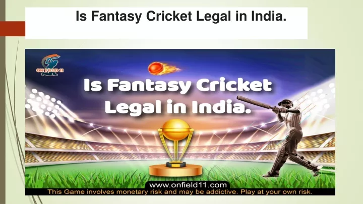 is fantasy cricket legal in india