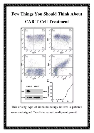 Few Things You Should Think About CAR T-Cell Treatment