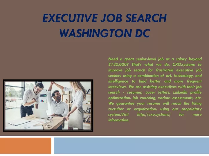 PPT - Executive Job Search Washington DC PowerPoint Presentation, free download - ID:10501636