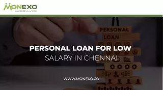 Personal Loan For Low Salary in Chennai