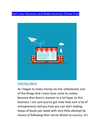 start your business and make business online free