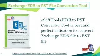 Exchange EDB to PST file Conversion Tool