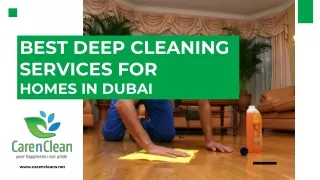 Best Deep Cleaning Services for Homes in Dubai - CarenClean