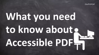 Things to note about Creating accessible PDF