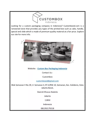 looking for a custom packaging company